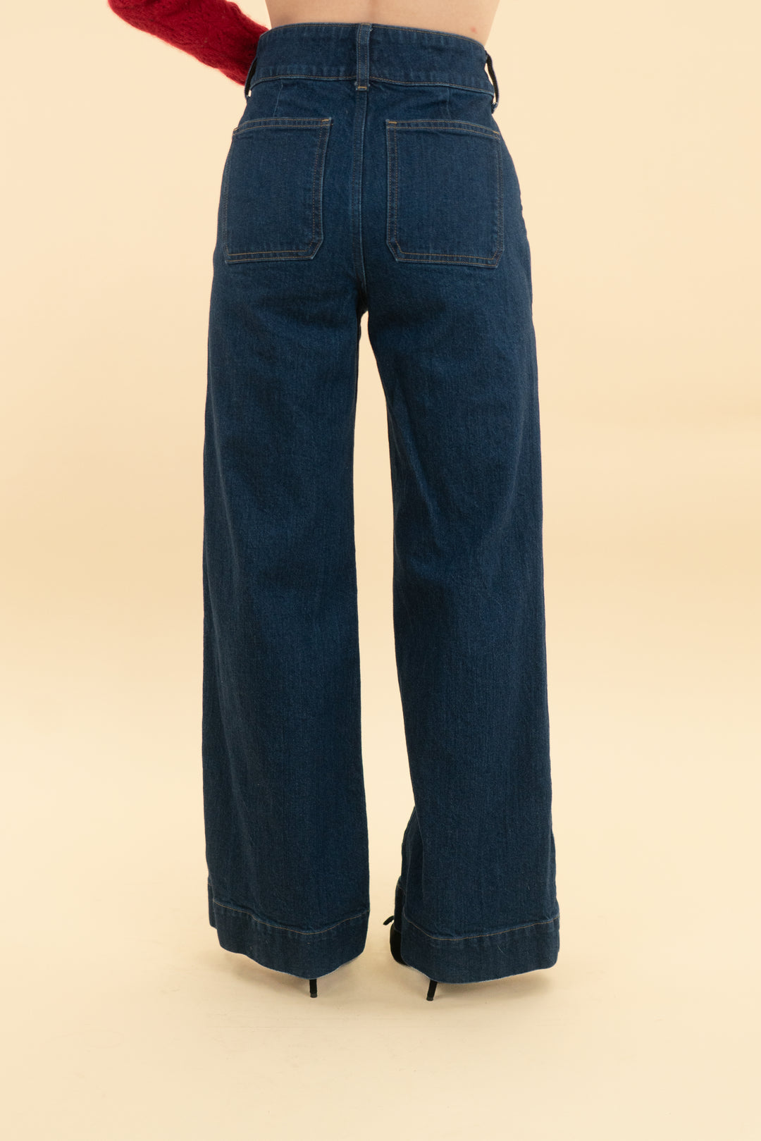 j.crew dark wash wide leg jeans (25)