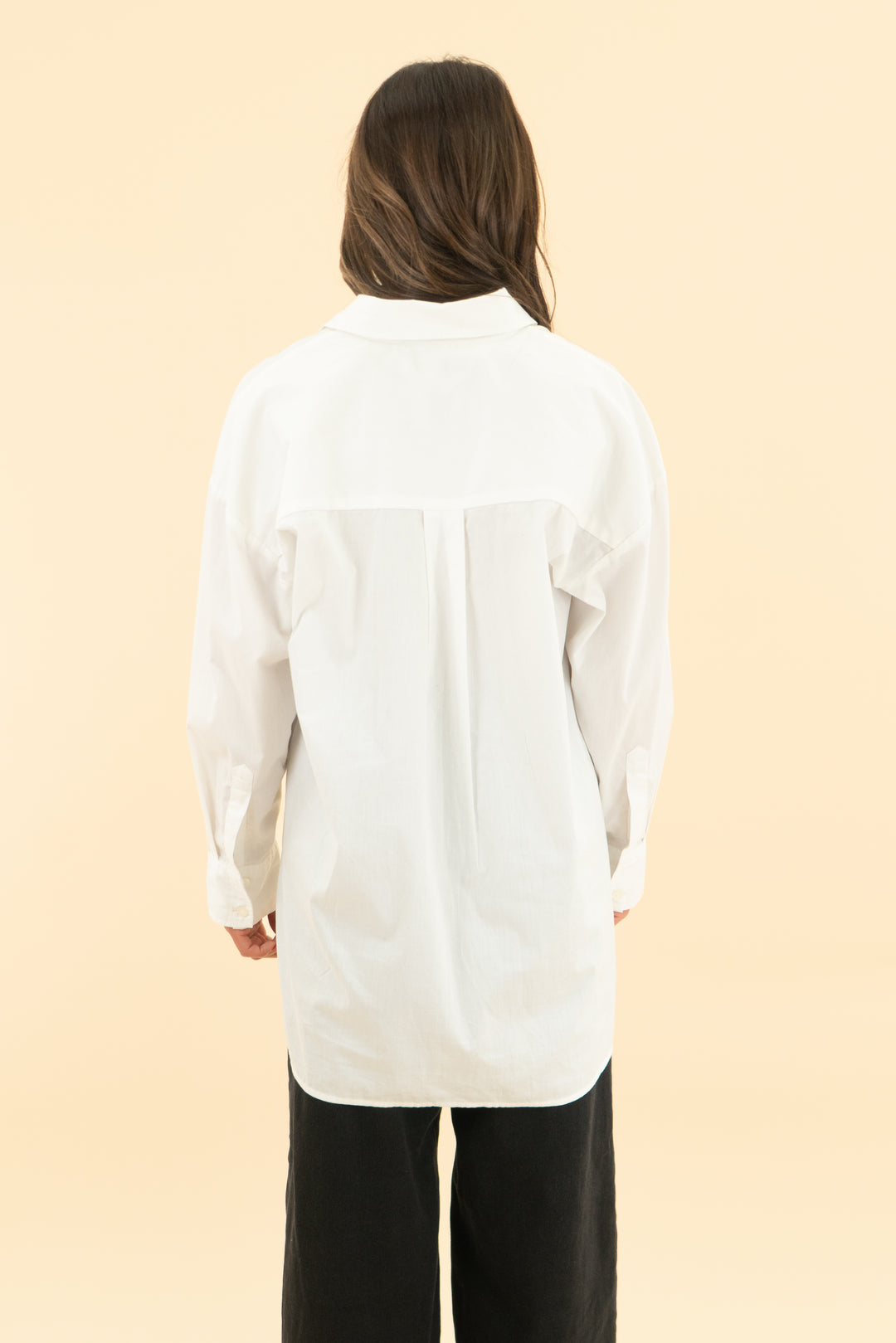 abercrombie & fitch white oversized boyfriend button top (sp; retail $69)