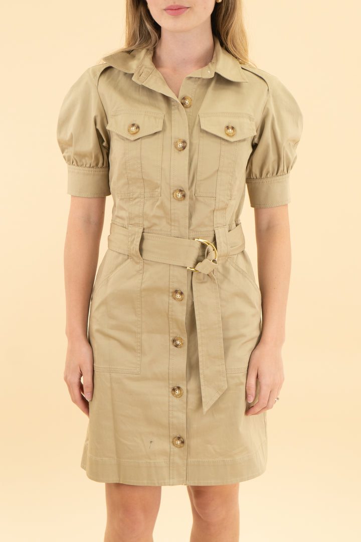derek lam 10 crosby khaki chino mini dress (0)