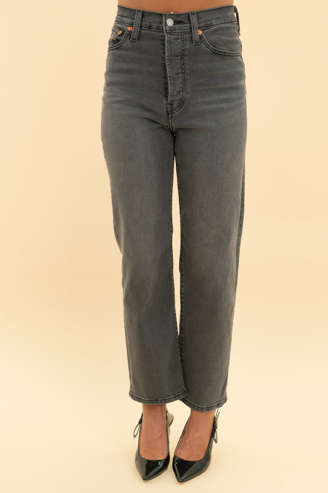 levi ribcage straight black ankle jean nwt (25)