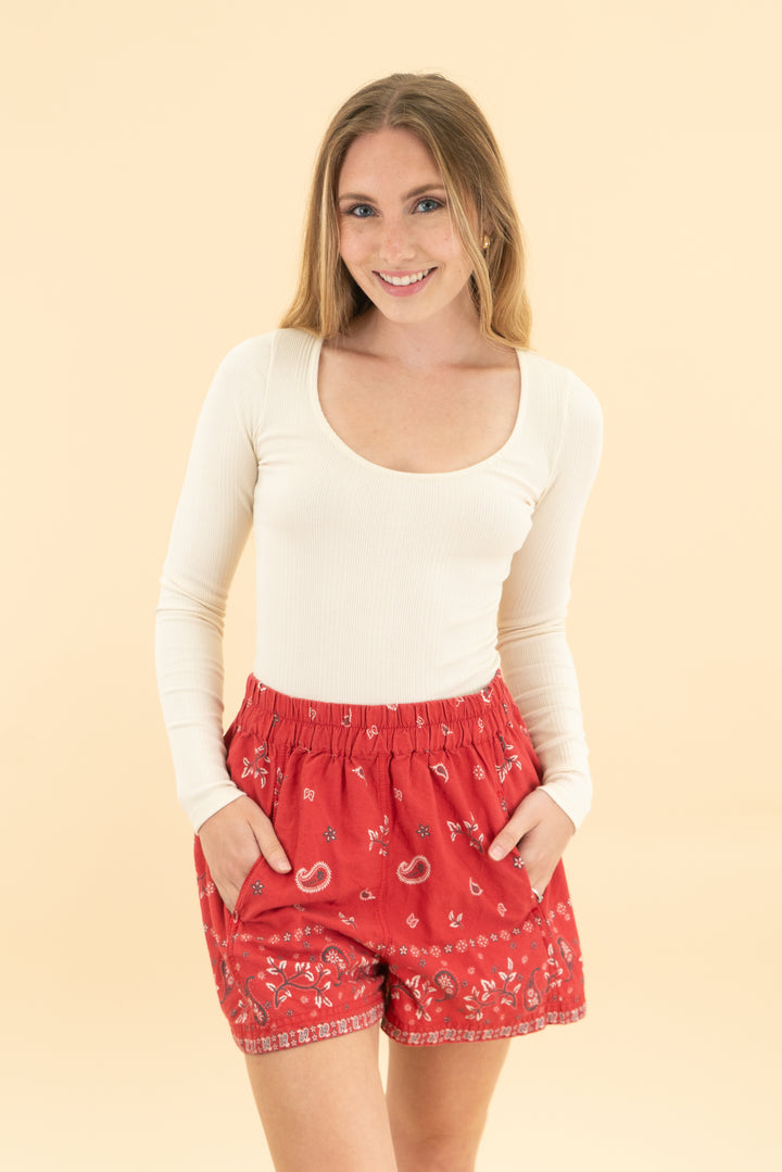 aerie beige ribbed long sleeve bodysuit (xs)