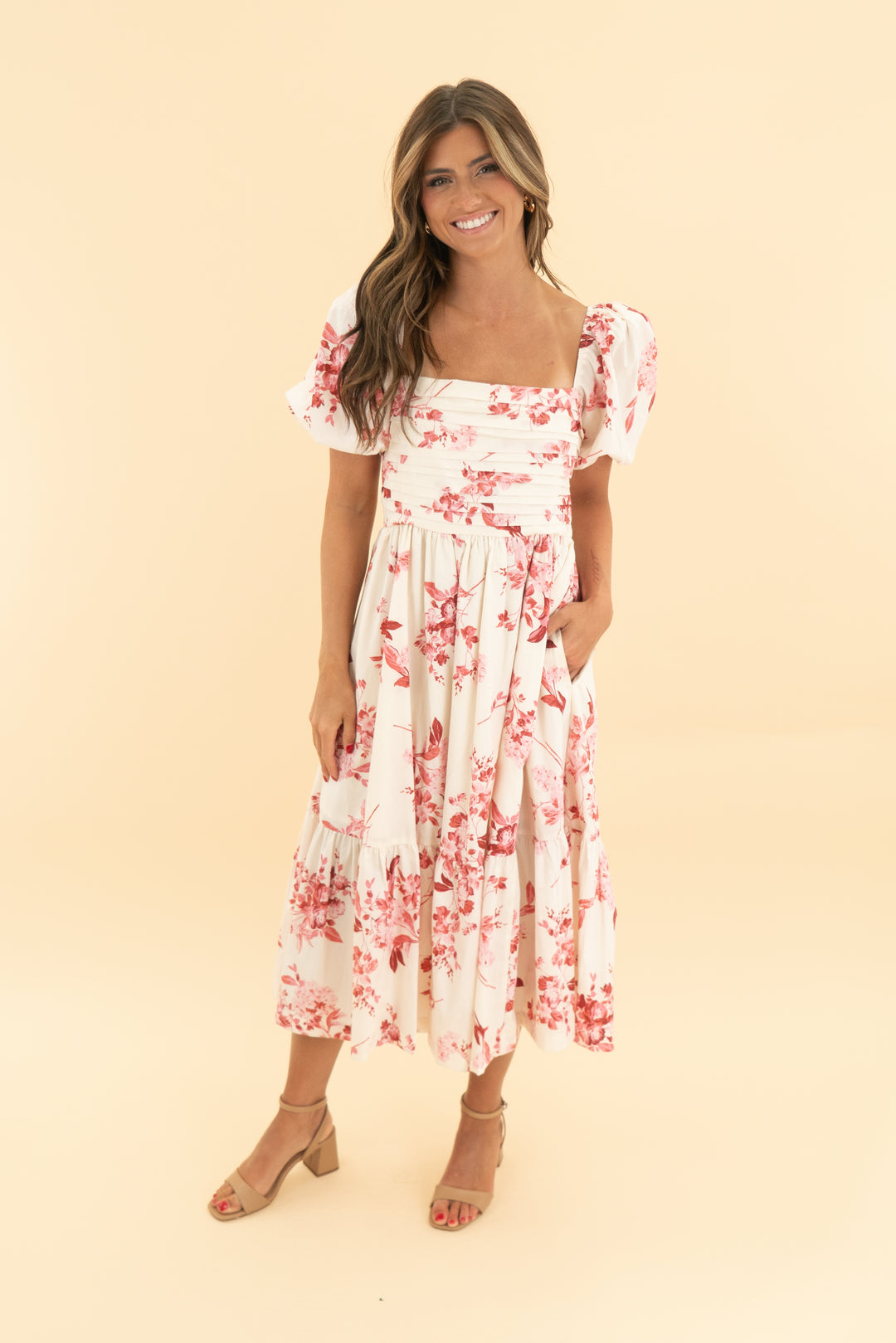 abercrombie & fitch pink and white floral maxi nwt (sp; retail $90)