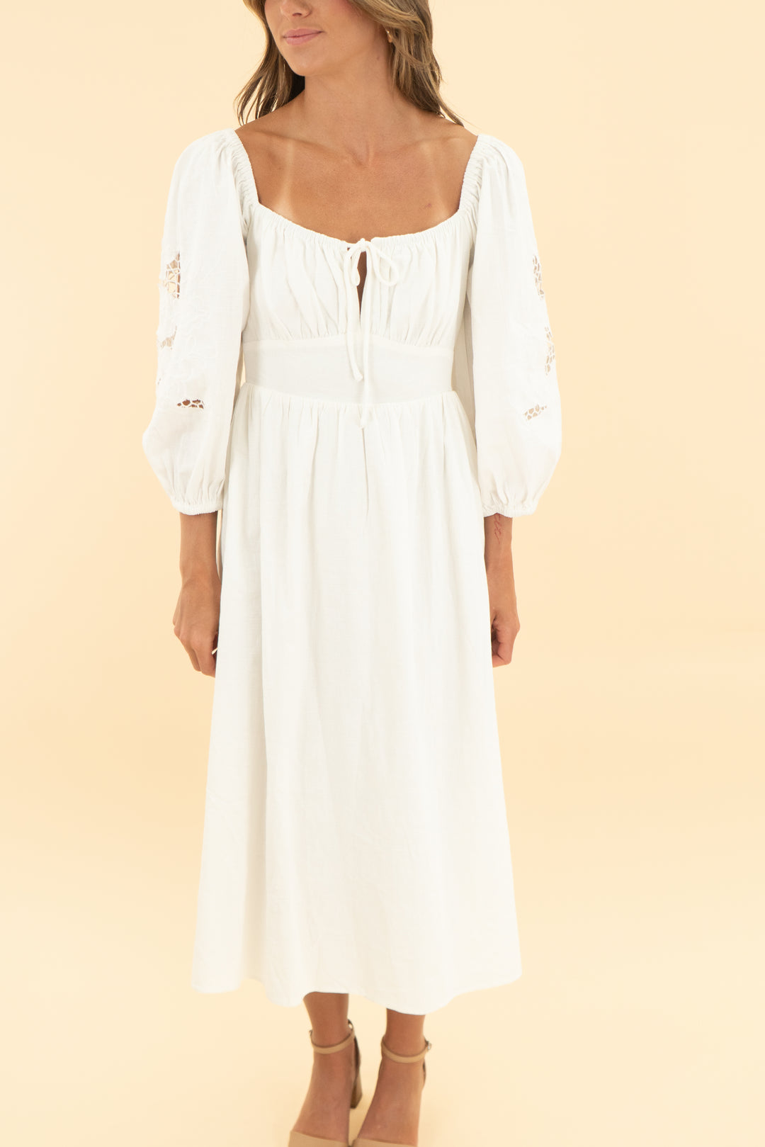 lulus white maxi dress nwt (s)