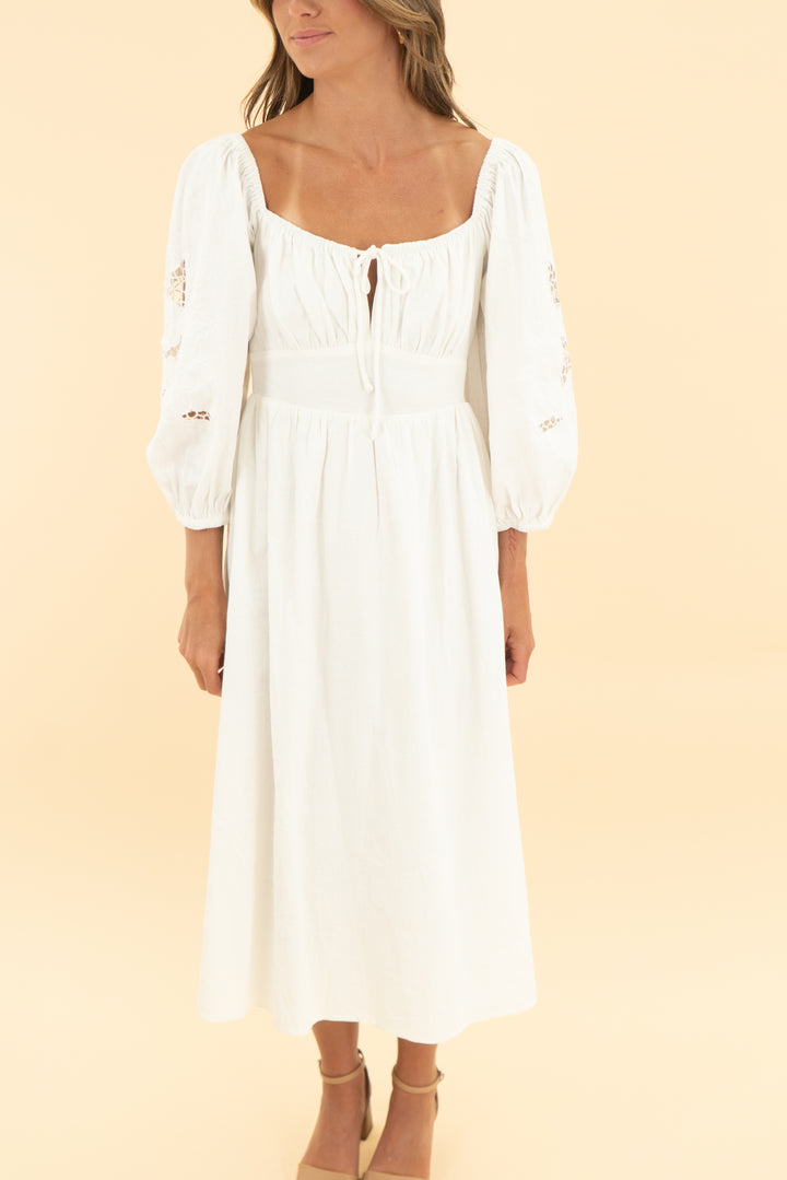 lulus white maxi dress nwt (s)