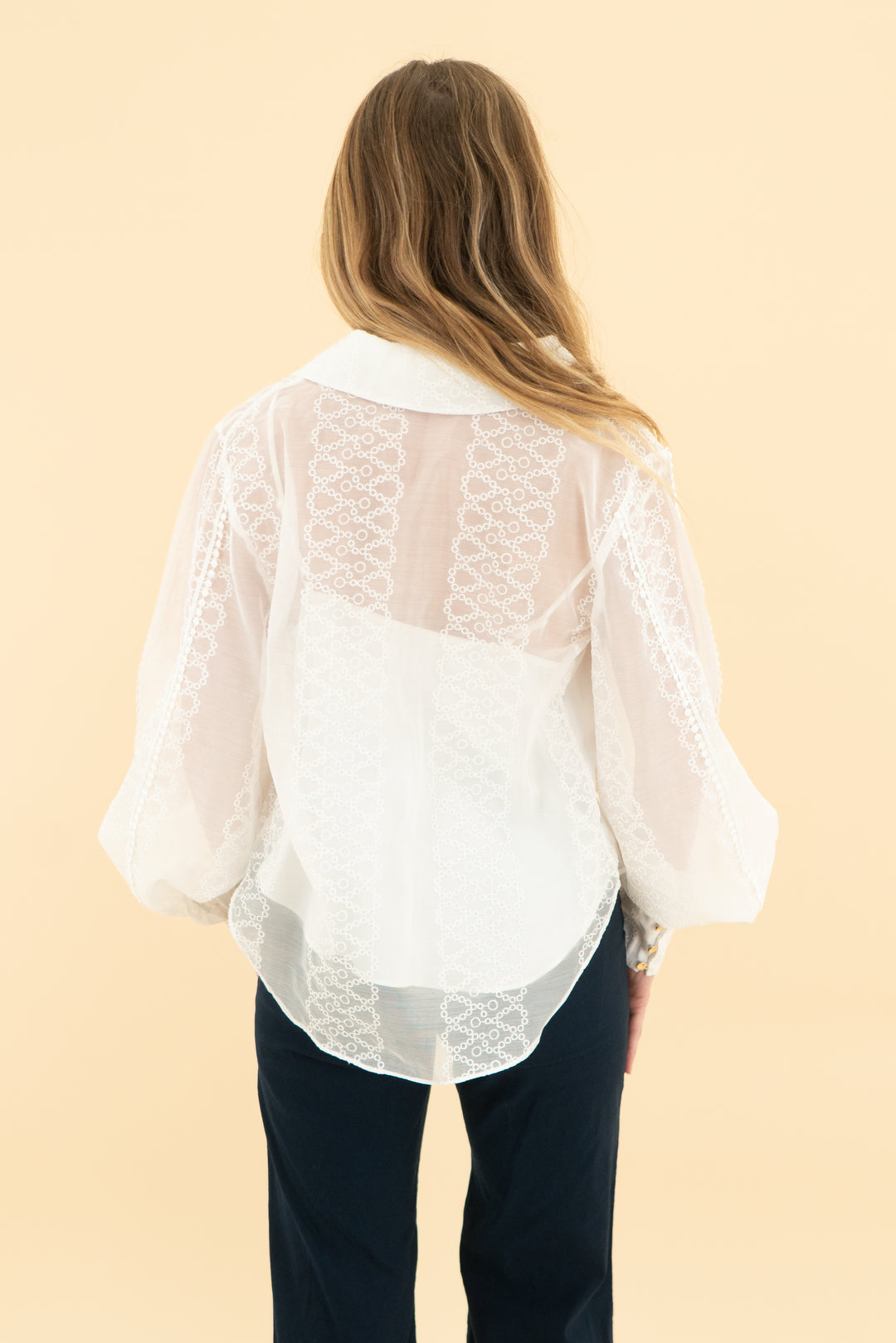 keepsake the label white embroidered blouse (xs)
