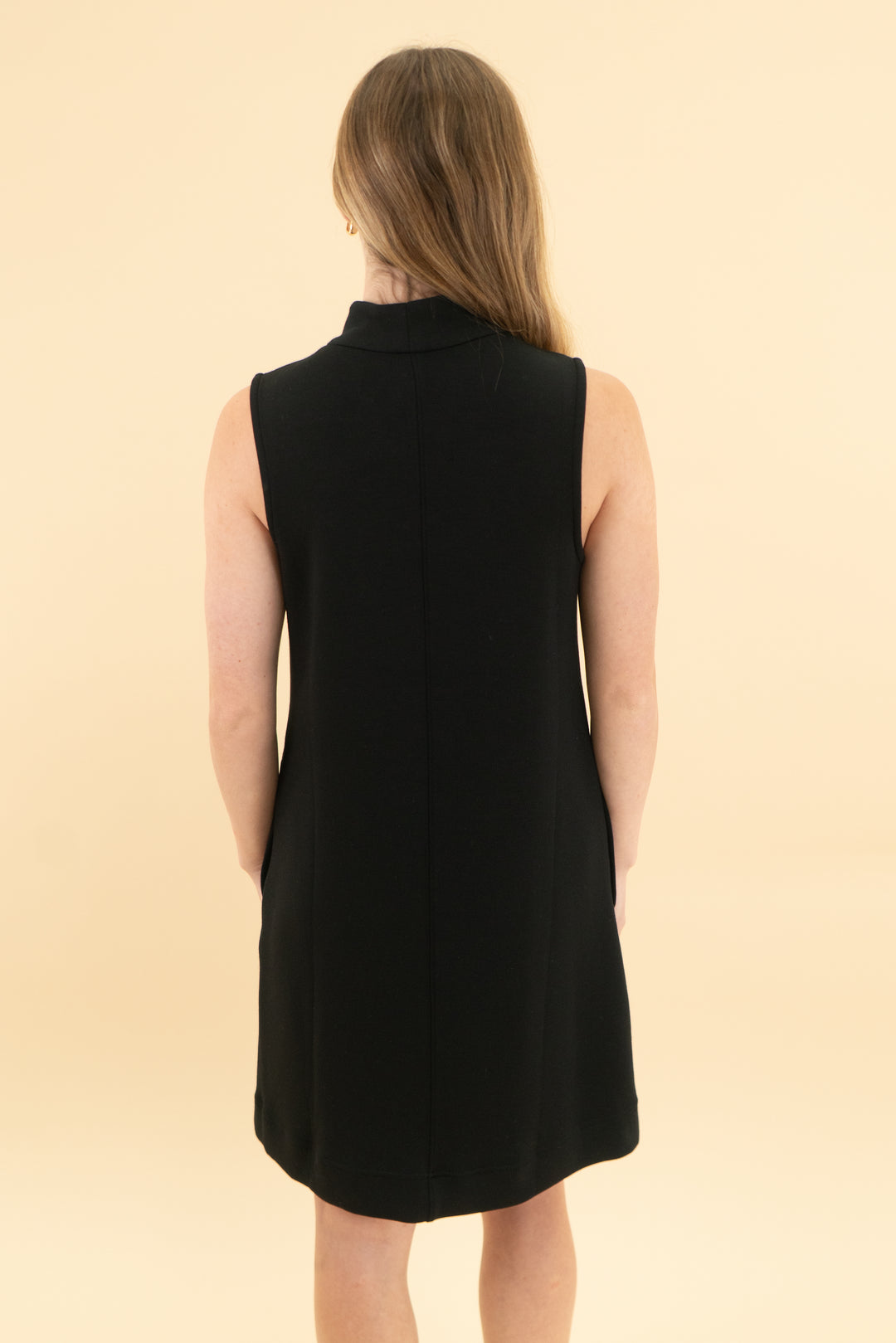spanx black airessentials sleeveless shift dress (xs)