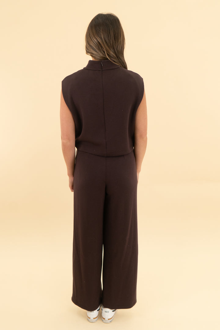 spanx airessentials brown jumpsuit (xs)