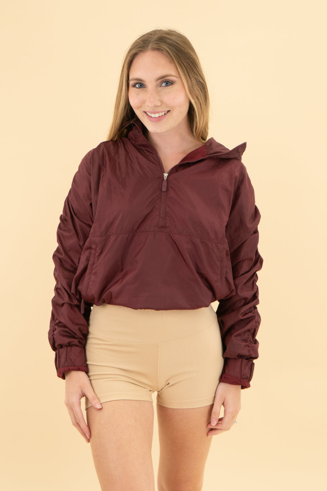 salt project maroon half zip pullover (s)
