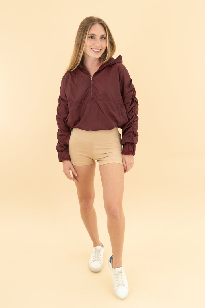 tan biker shorts (s)