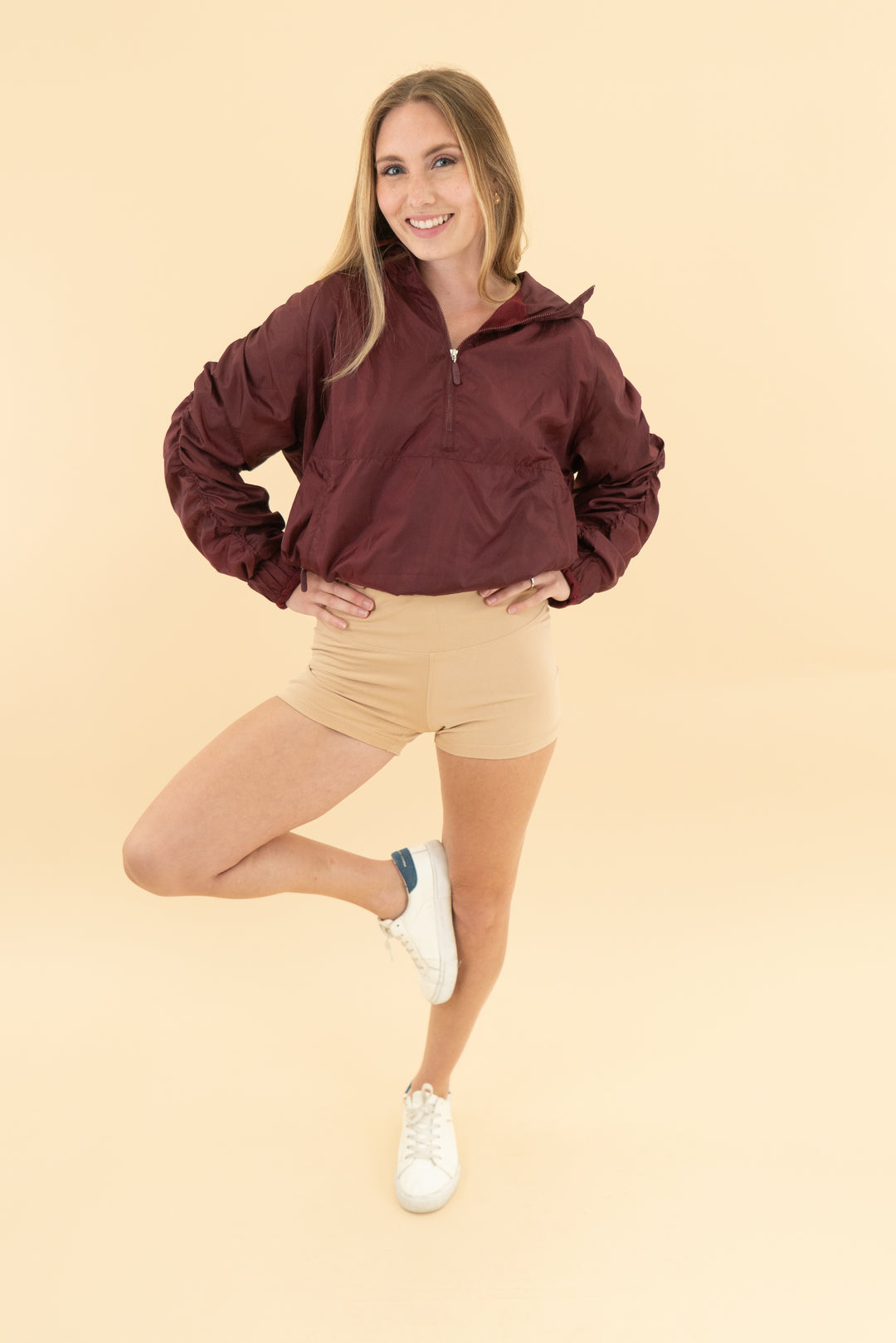 salt project maroon half zip pullover (s)