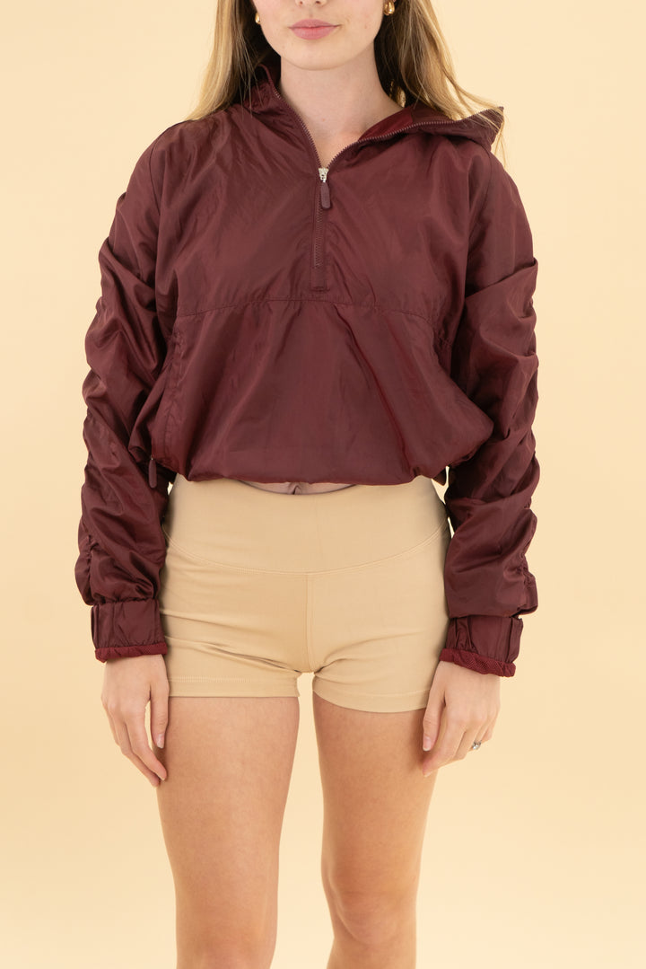 salt project maroon half zip pullover (s)
