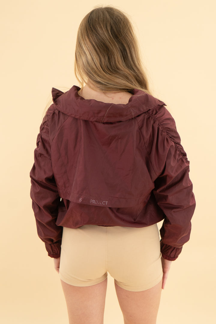 salt project maroon half zip pullover (s)