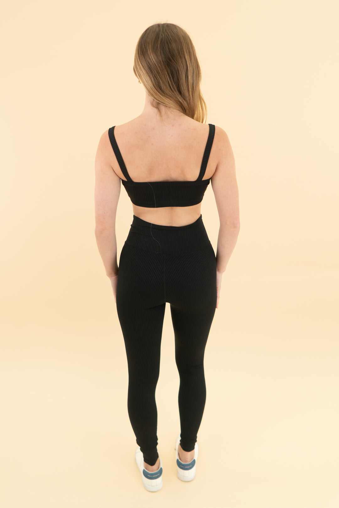 year of ours black ribbed active set (xs)
