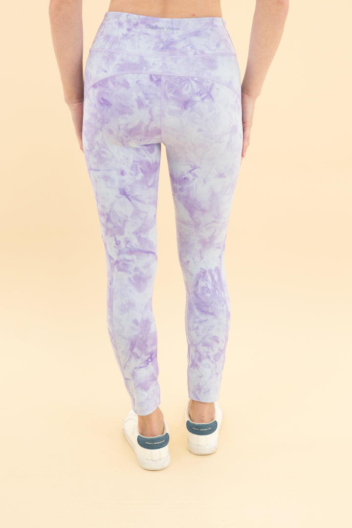 outdoor voices lilac tie dye leggings (s)