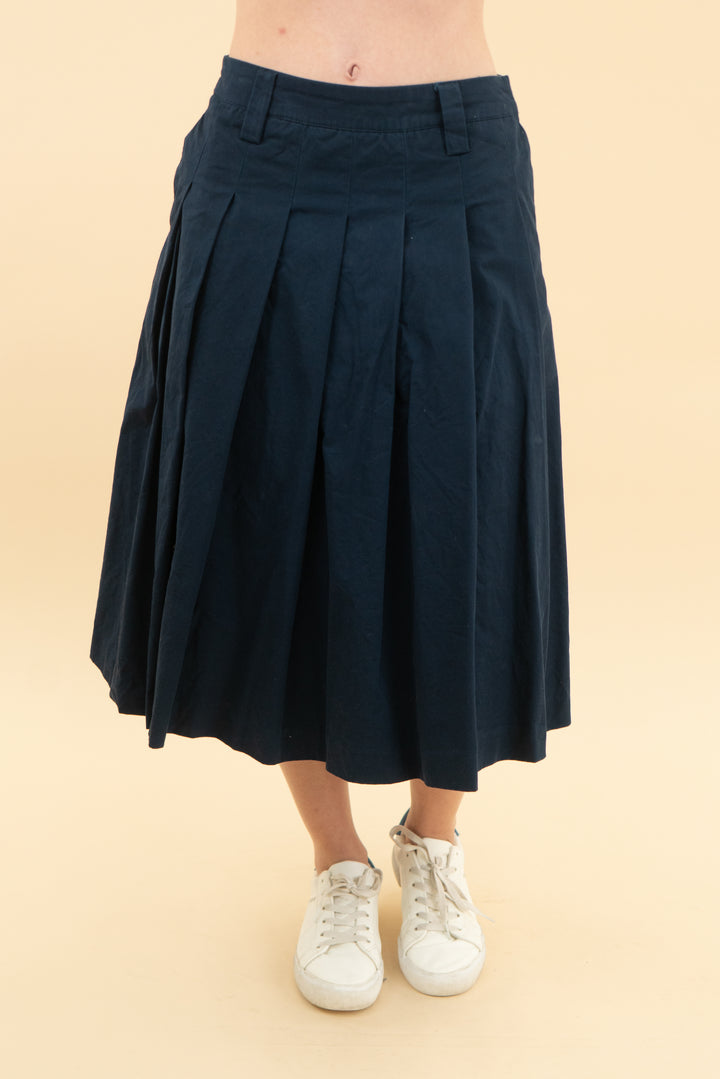 english factory navy pleated skirt (xs)