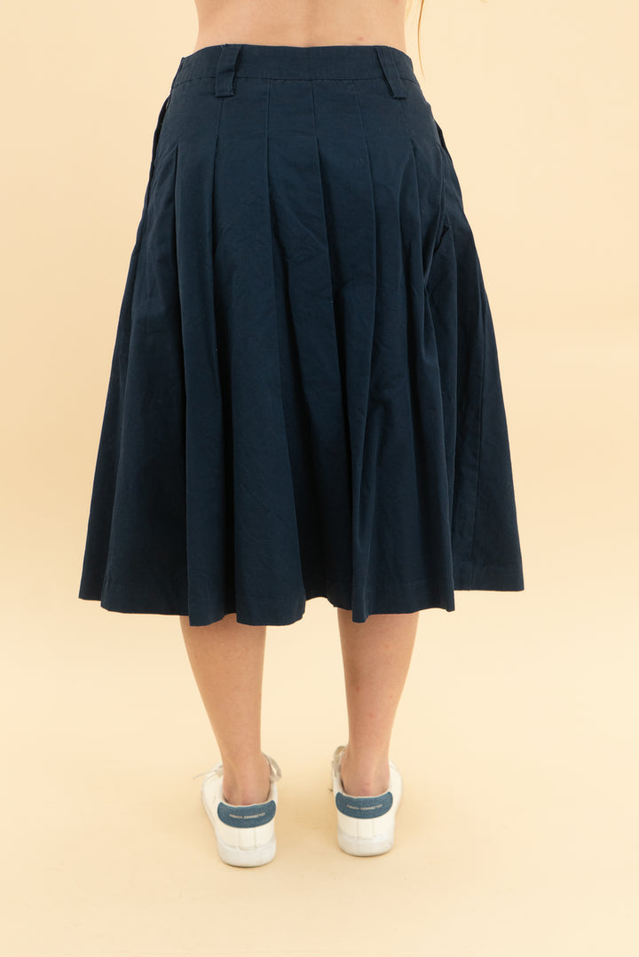 english factory navy pleated skirt (xs)
