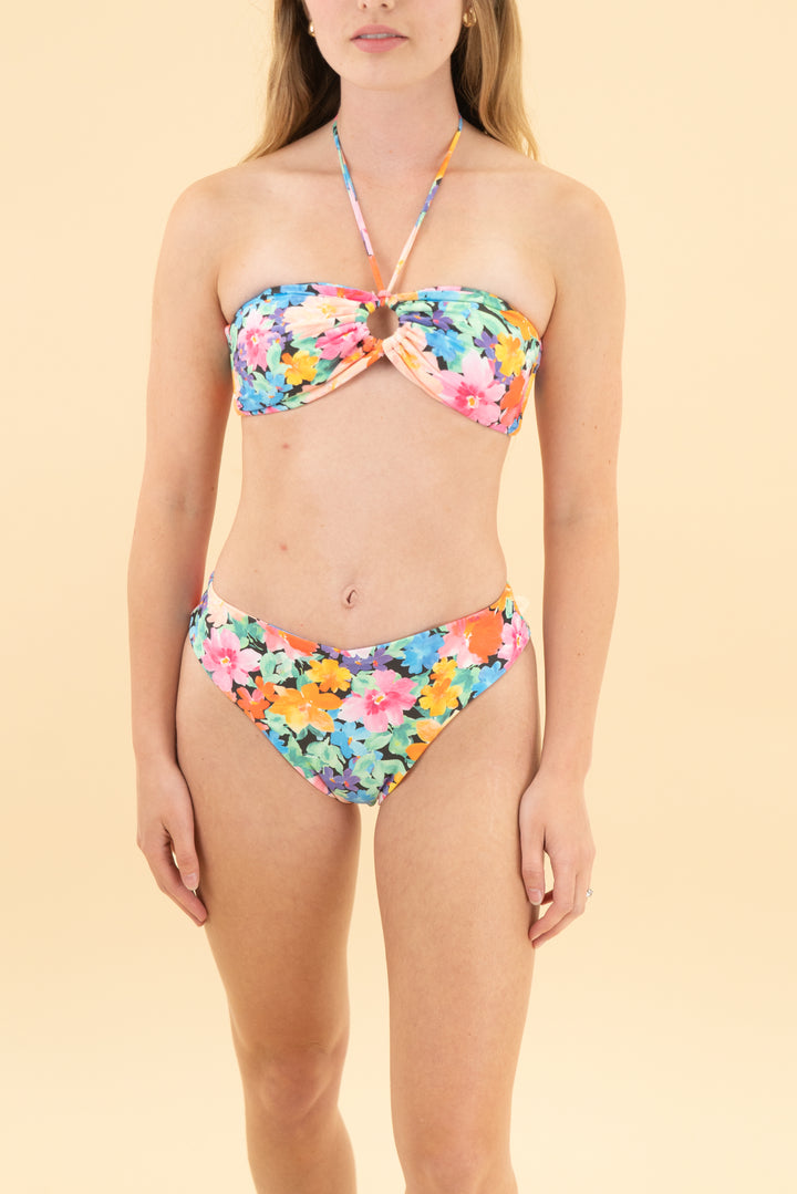 skatie pink floral bikini set AL nwt (xs/s)