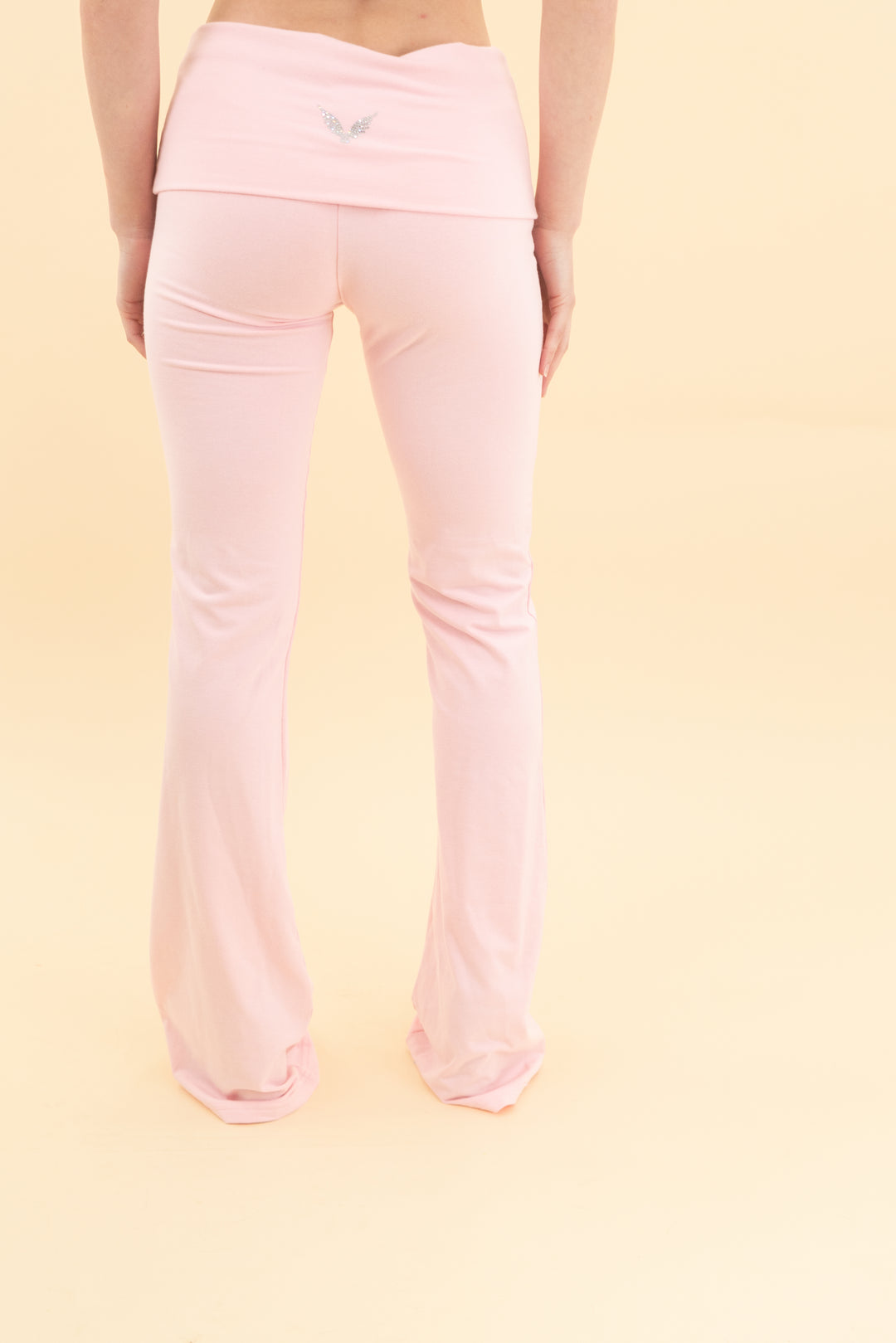 victoria's secret pink foldover flare yoga pants nwt (s; retail $49.95)
