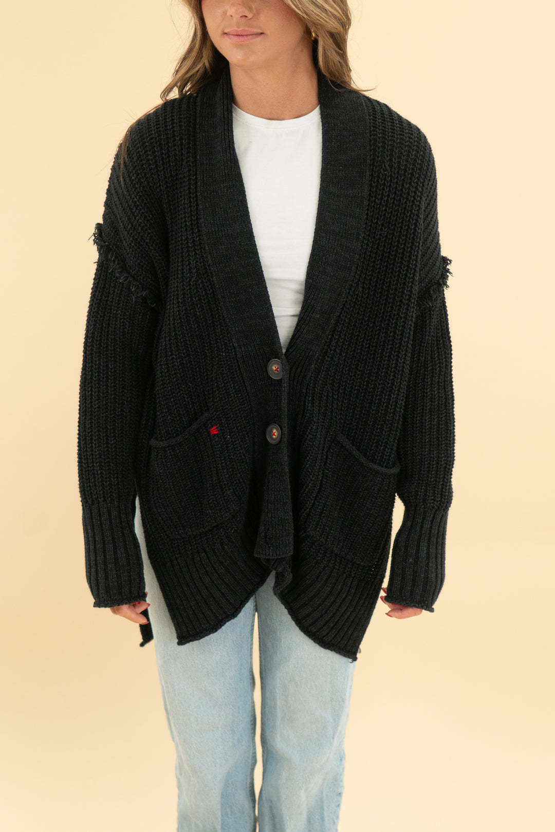bdg black knit cardigan (XS)