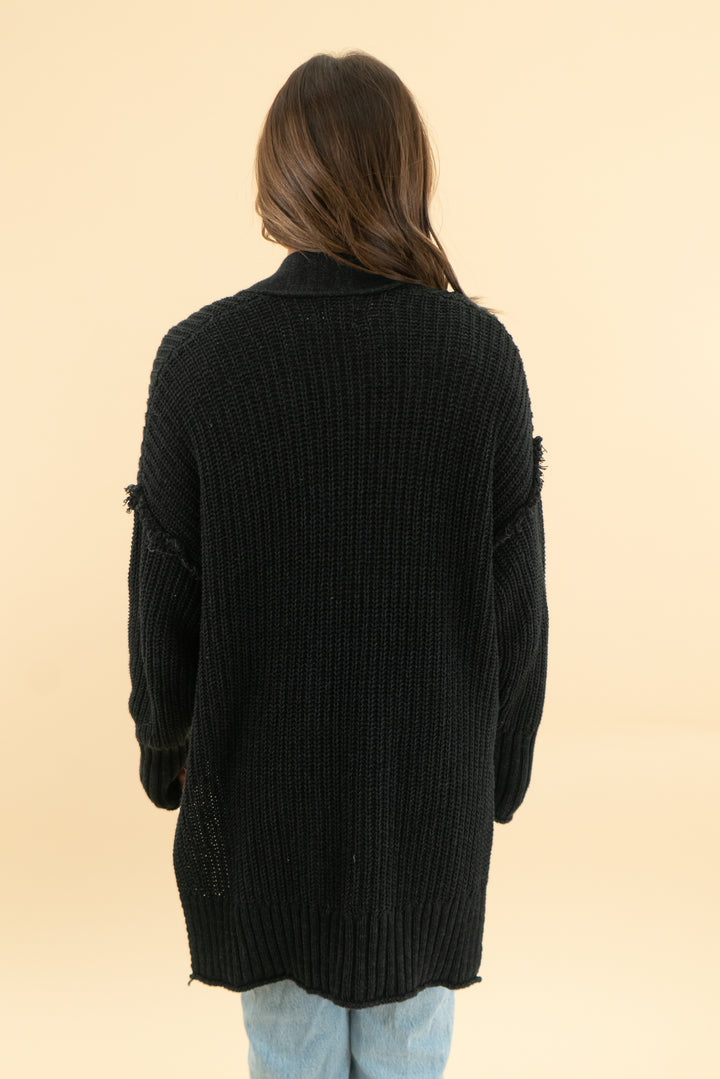 bdg black knit cardigan (XS)