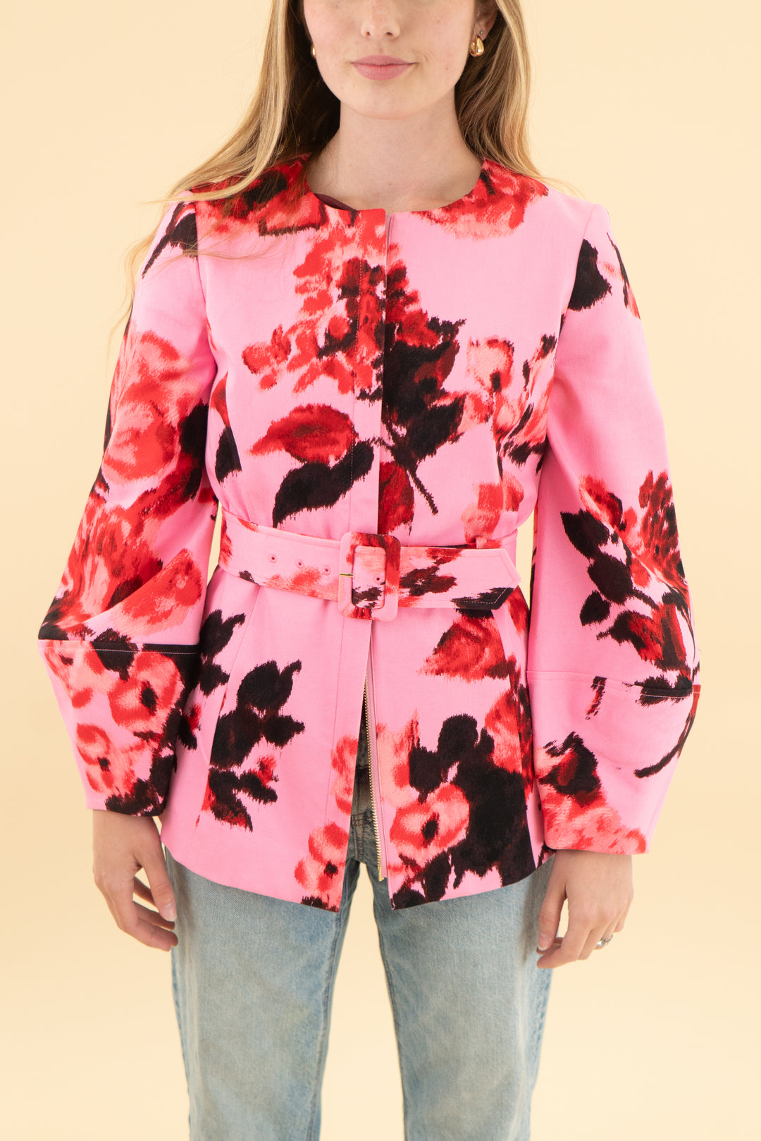 tuckernuck pink zip belted jacket (0)