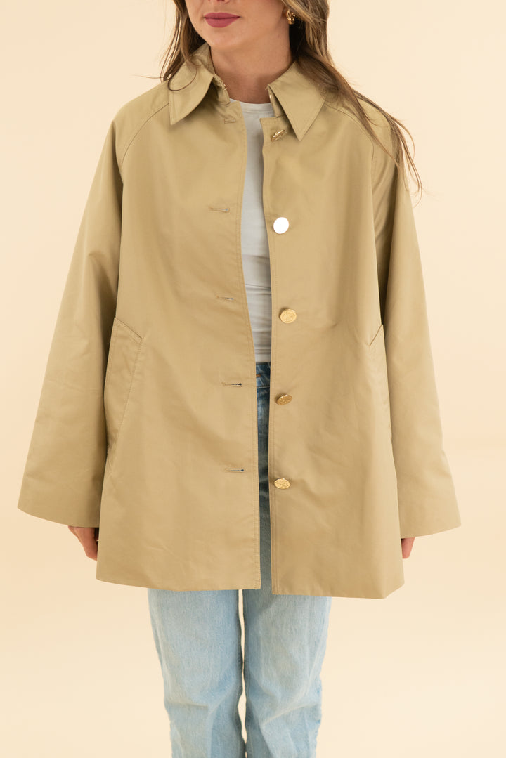 draper james khaki everyday coat nwt (xs; retail $258)