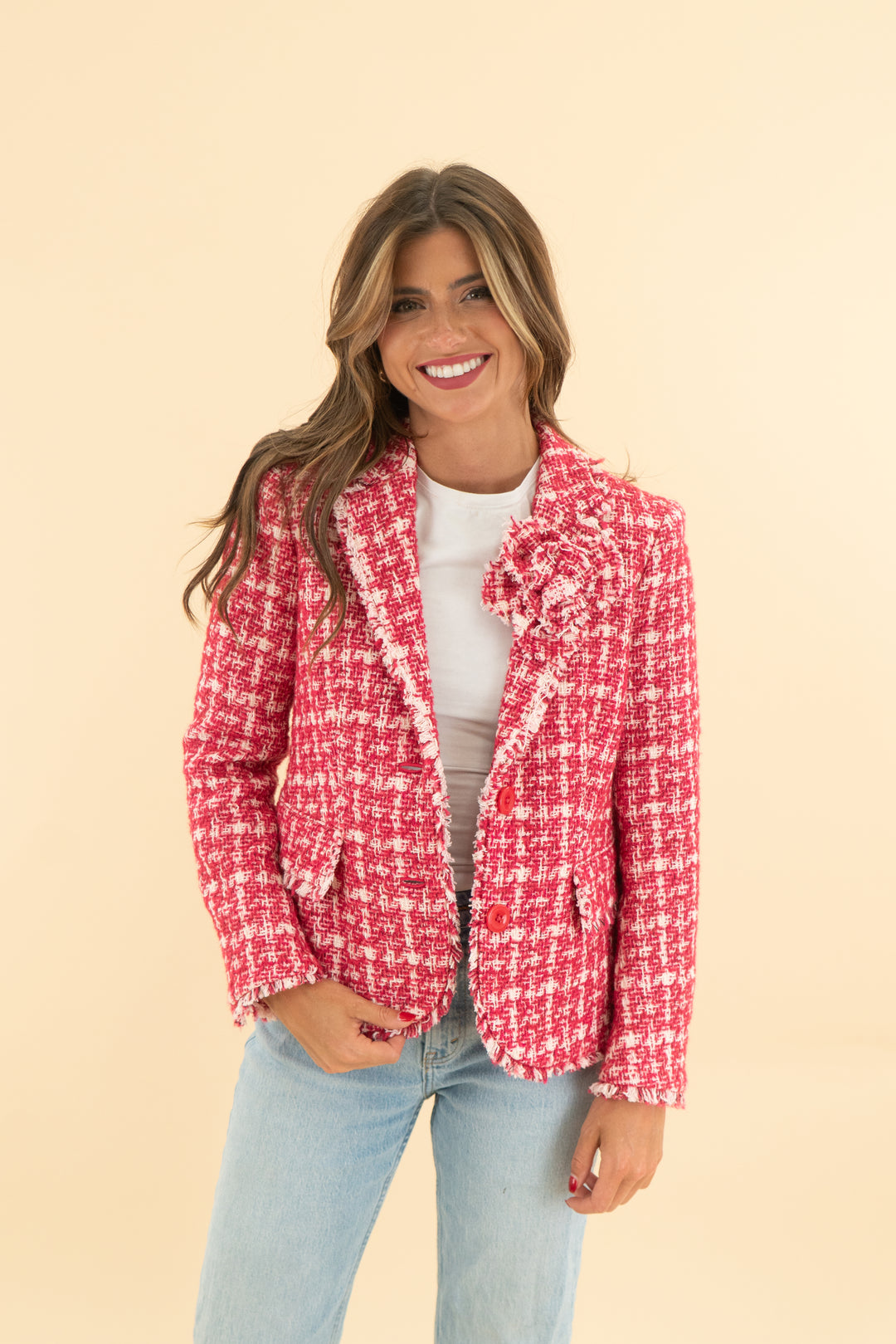 kate spade pink tweed jacket (0)