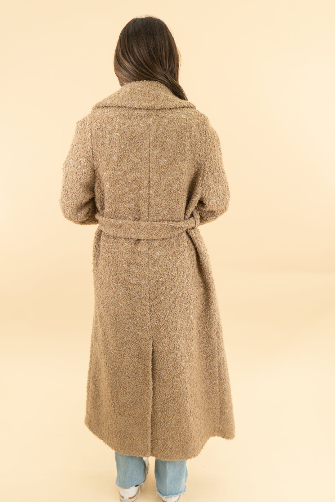 cos brown boucle coat (xs)