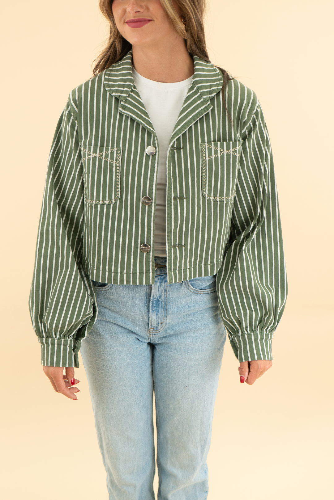 seventy + mochi green striped jacket (4)