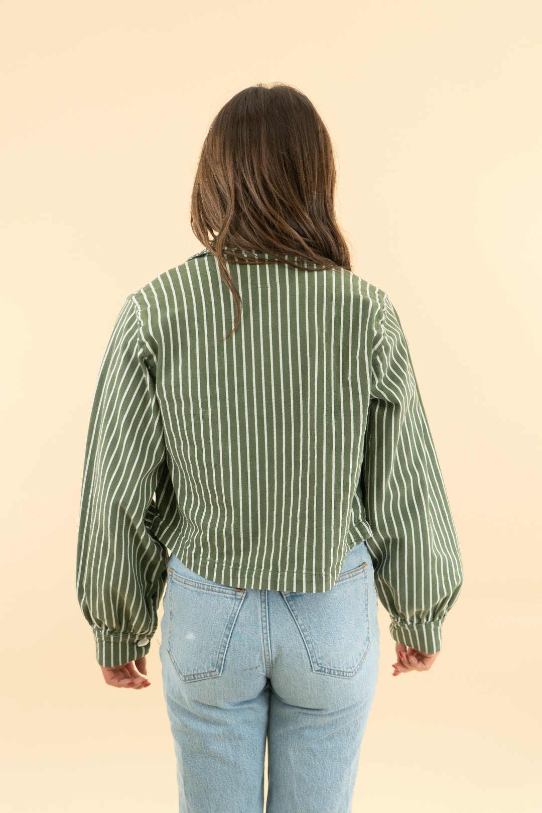 seventy + mochi green striped jacket (4)