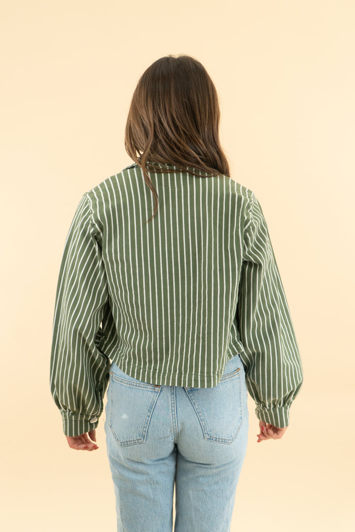 seventy + mochi green striped jacket (4)