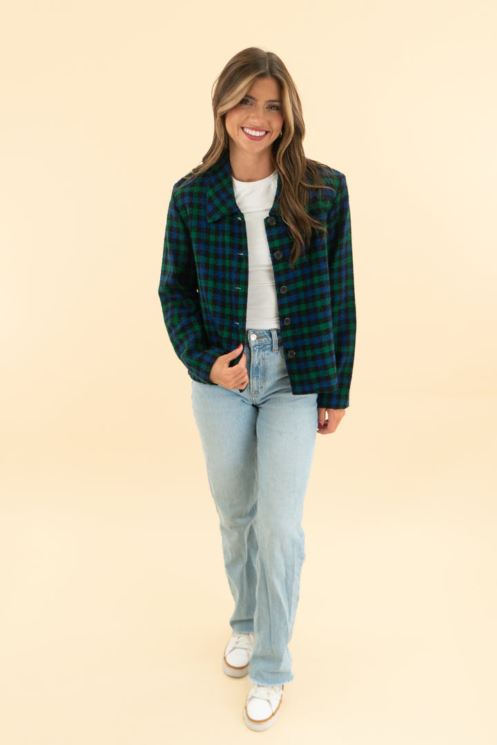mhm green and blue checkered top (10)