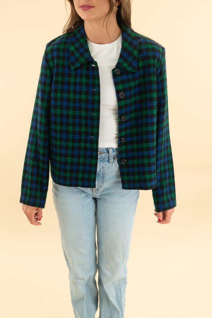 mhm green and blue checkered top (10)