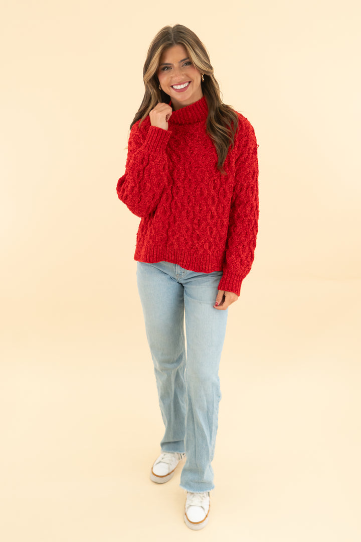 sanctuary red velvet sweater (xs)