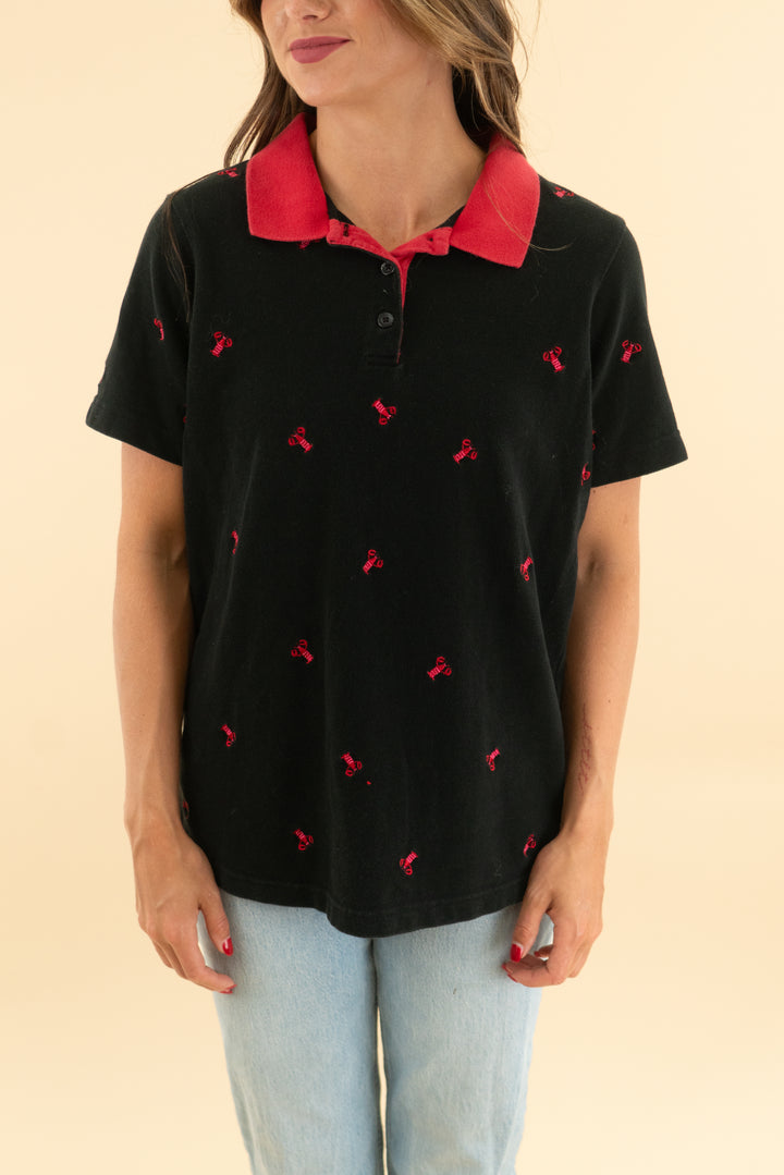 the quacker factory black lobster polo (m)