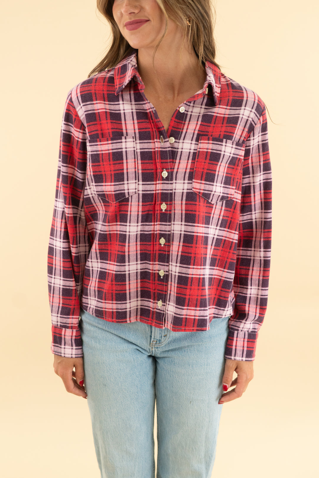 the great plaid button up top (0)