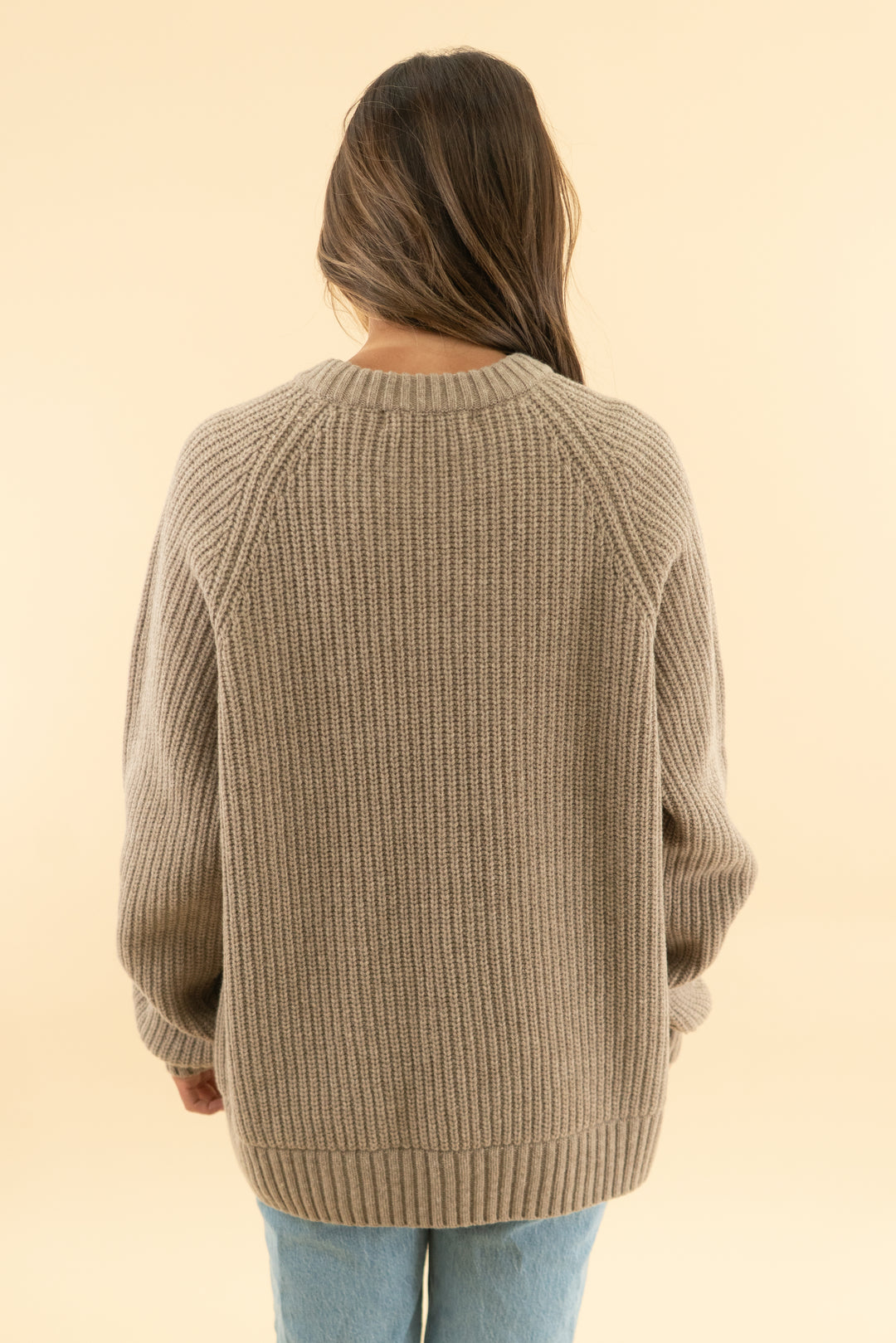 yellow label co. taupe knit sweater nwt (xs/s)
