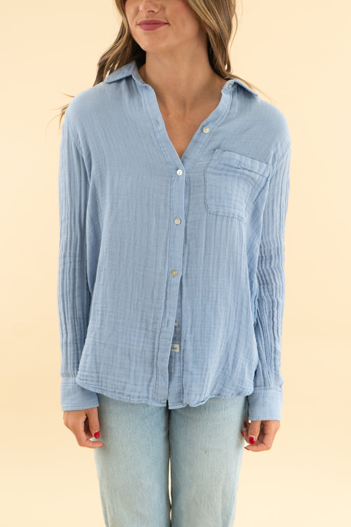 rails light blue button up (s)