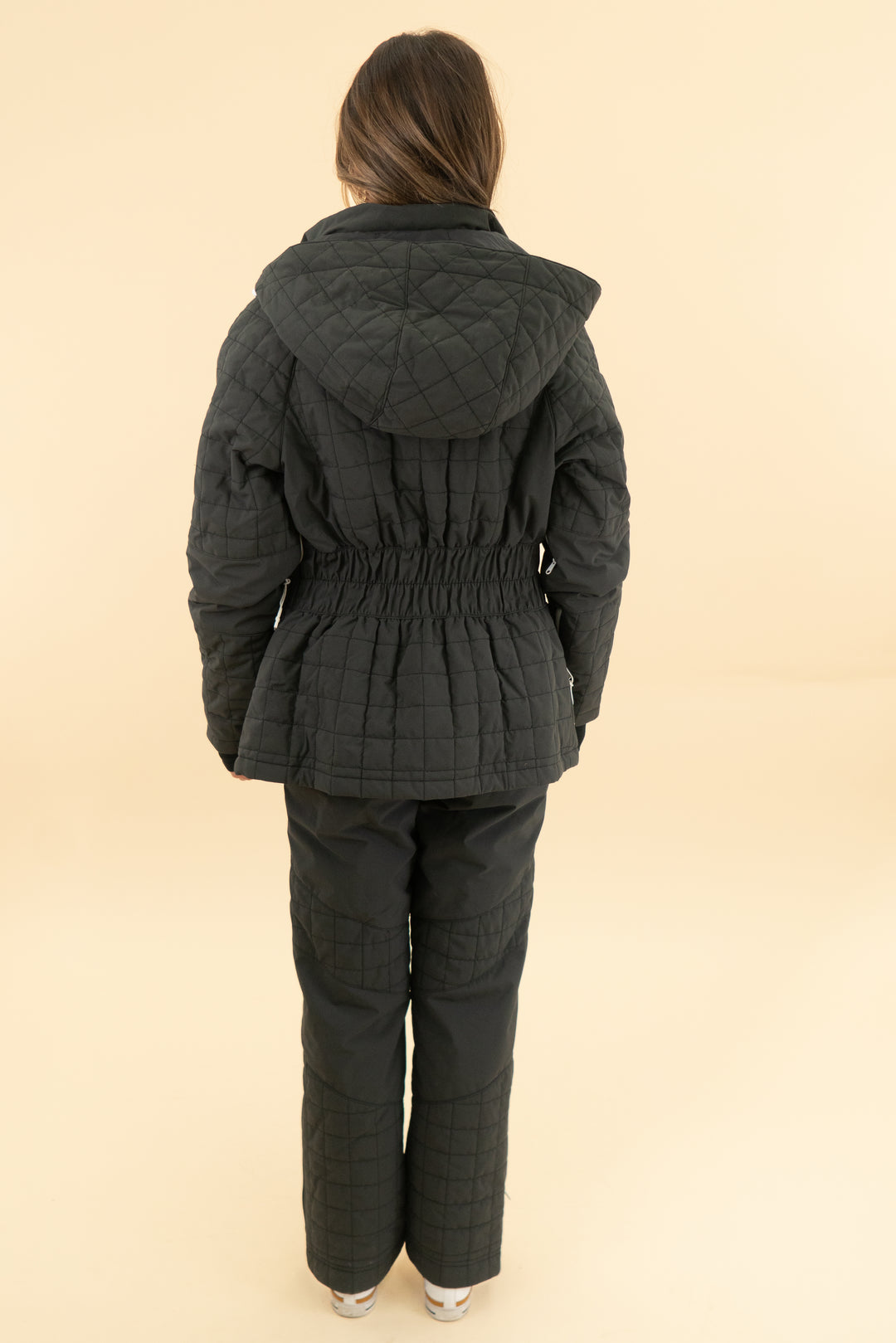 fp movement charcoal grey quilted jacket & snow pants (xs)
