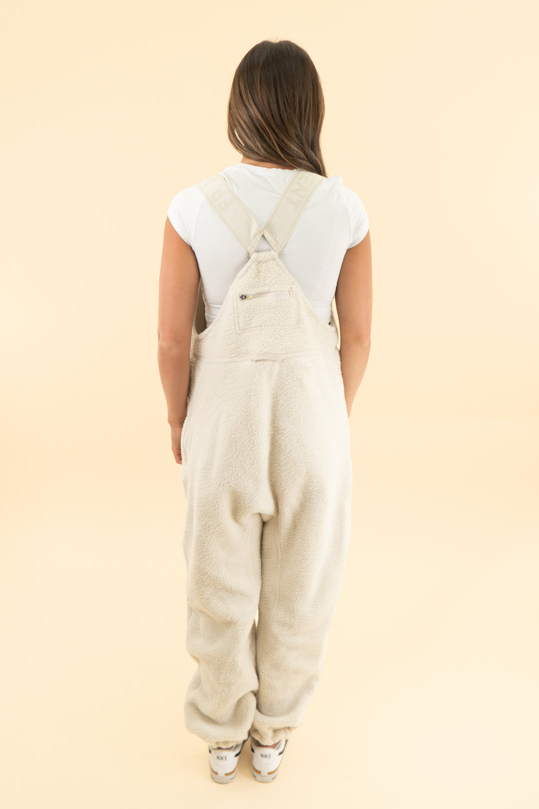 fp movement muted beige sherpa snow jumpsuit nwt (s; retail $178)