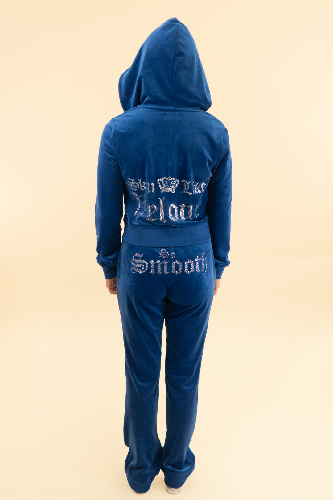 juicy couture royal blue velour set (s)