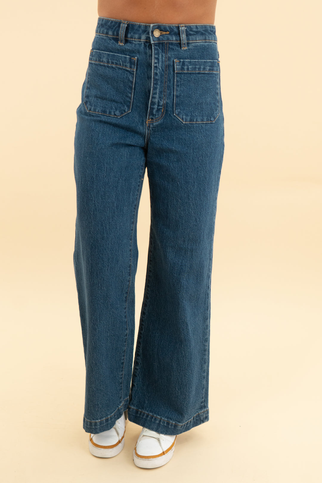rolla's dark wash hi rise wide leg jeans (26)