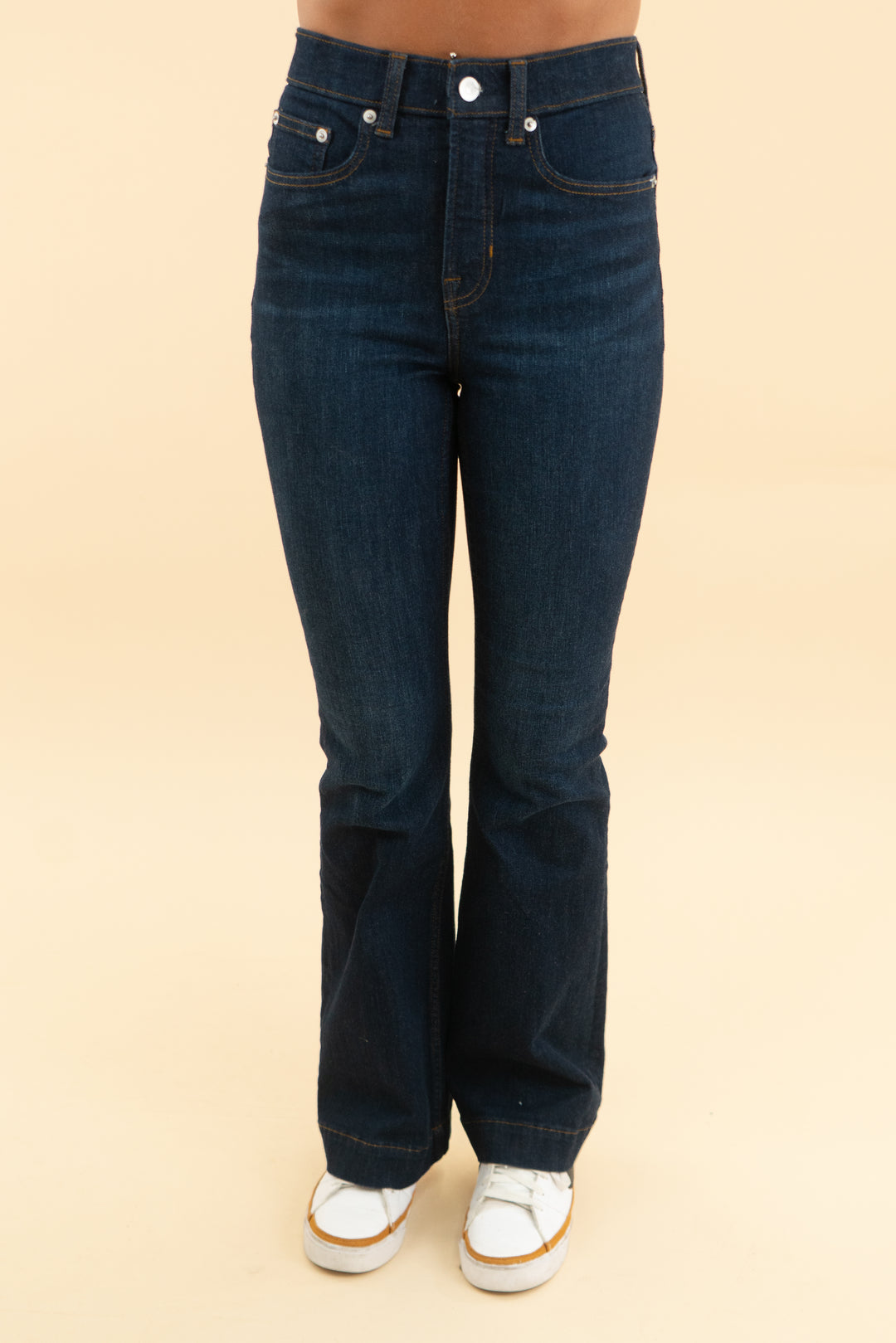 spanx dark wash redefine flare jeans nwt (2)