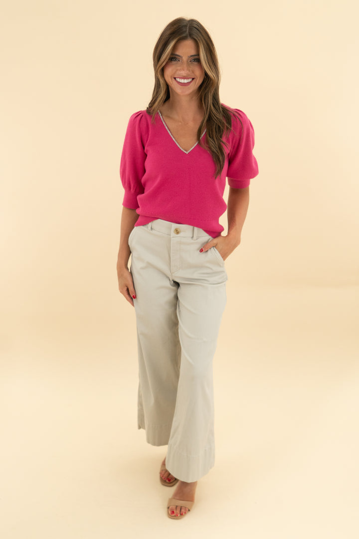 spanx light khaki wide leg pants (xs)