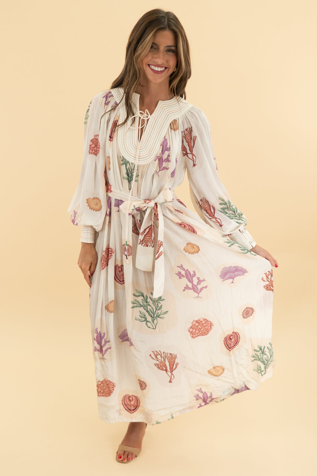 carolina k reef print maxi dress (xs; retail $585)