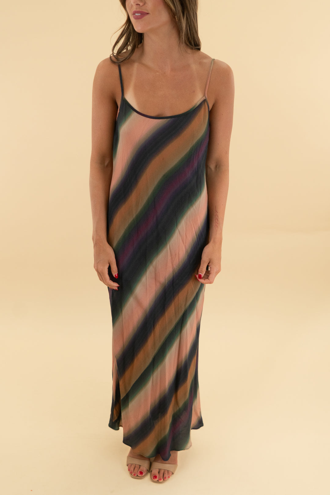 dissh multi diagonal stripe pattern maxi dress (4)