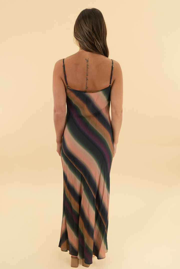 dissh multi diagonal stripe pattern maxi dress (4)