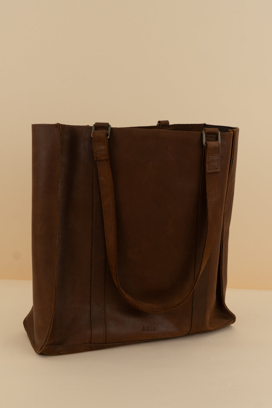 able brown selam tote (os; retail $250)