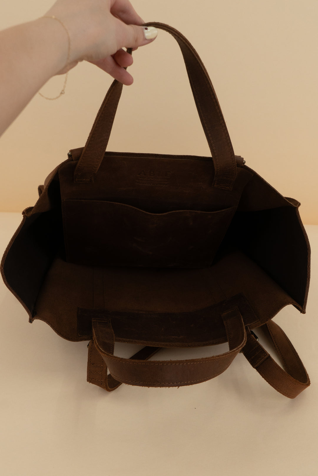 able brown selam tote (os; retail $250)