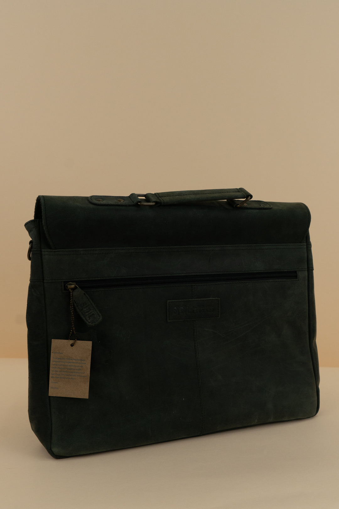 stephen david leonard black leather traveler messenger bag nwt (os)